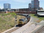 CSX 530 leads train L619-05 past Raleigh Union Station